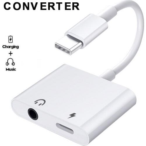 DAC Type C Adapter 2 In 1 Splitter For Samsung Note20 S20 Ultra Note10 Plus Connector USB C Charging and Headphone AUX Converter