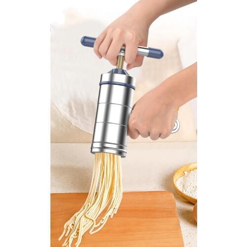 Factory popular household small noodle machine manual noodle press stainless steel noodle machine wholesale 5 sets of mold
