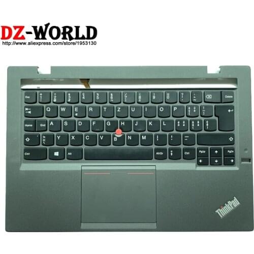 Swiss Backlit Keyboard with Palmrest C Cover Upper Case and Touchpad for Lenovo Thinkpad X1 Carbon 2nd Laptop 04X6552 04X6515