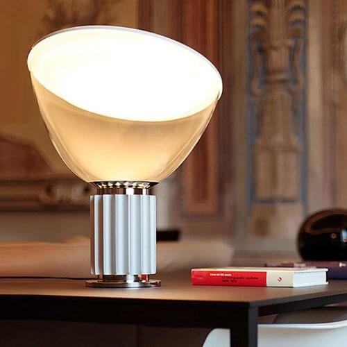 Modern LED Glass Table Lamp Modern Creative Radar Shape Decor Table Lights Bedroom Bedside Desk Lamp Interior Decoration Lamp