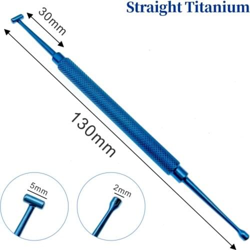 Titanium Double ended Scleral Depressor Straight/Curved ophthalmic surgical instruments