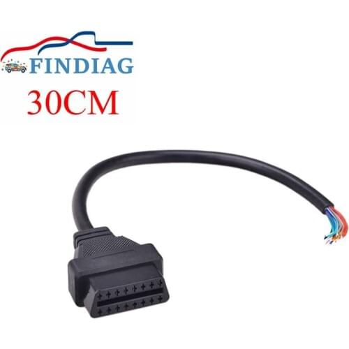 Car Diagnostic Interface Tool 30CM 16 Pin-to-Pin Adapter OBD 2 OBD2 16pin Female Connector To Extension OBD 2 Opening OBD Cable