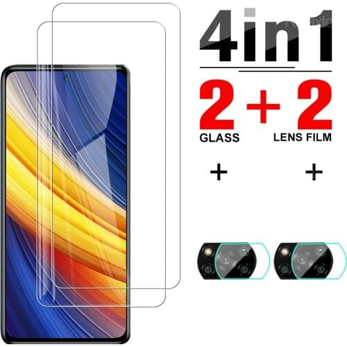 4in1 tempered glasses for xiaomi poco x3 pro nfc f3 gt x3pronfc m3 pro 5g 2021 screen protectors camera lens protective glass fi