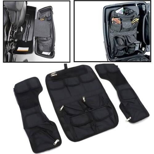 Saddlemen Hard Saddlebags Lid Organizer+ Side Hard Bags Storage For Harley Touring 1996-2013 2012 2010 2009
