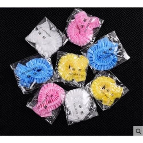 1PC Disposable Shower Caps Hair Processing Clear Plastic Caps For Spa Home Use Hotel and Hair Salon