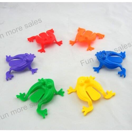 12 or 48pc Jumping Frogs kids plastic Toy novelty 4 colors assorted Hoppers Game Kids Party Favor Birthday Party Toys