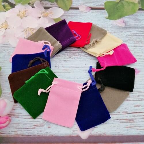 20pcs Drawstring Jewelry Bag Velvet Gift Bag Velvet Jewellery Pouch Bags for Women Packaging Display Storage Bags Gift Box Pack