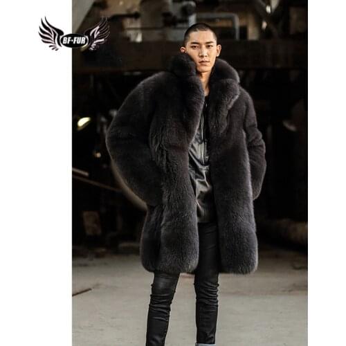 2020 Real Fur Coat For Men Leather Jackets Thicken Outerwear Men Genuine Leather Real Fox Fur Mens Leather Jackets