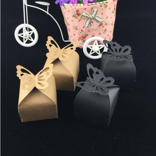 30Pcs Paper Cardboard Butterfly Design Box Storage Fruits Apple Food Chocolate For Valentine`s Day Anniversary Pack Jewelry Box