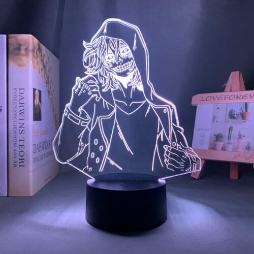 3d Lamp Anime My Hero Academia Tomura Shigaraki Lamp for Bedroom Decoration Birthday Gift Tomura Shigaraki Led Night Light