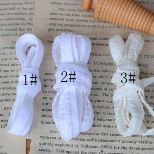 5 Meters/lot Width 0.8cm Elastic Lace Ribbon Tape DIY Underwear Lingerie Sewing Fabric Crafts Supplies Ivory White Lace Trimming