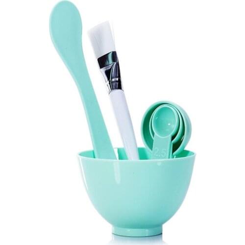 6PCS/Set Women Girls Plastic DIY Facial Beauty Mask Bowl Women Ladies Cosmetic Tool Mixing Spong Brush with Stick Brush Set S802