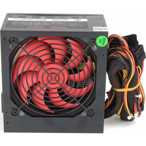 SZMZ PFC Silent Fan 24Pin 12V ATX Gaming PC PSU 170-260V 600W Power Supply