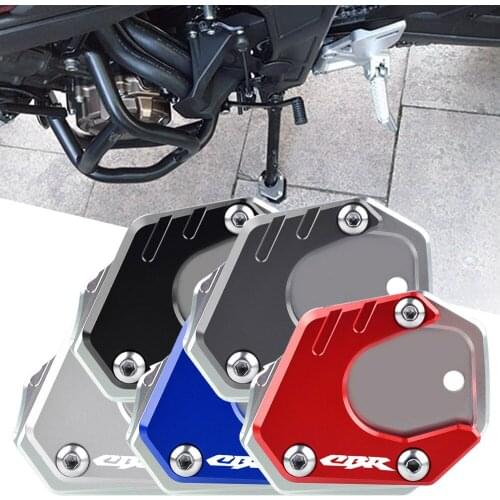 Motorcycle Side Stand Foot Extension Enlarger Plate Pad Support Kickstand For Honda CBR500R CBR650R CBR 500R 650R Accessories