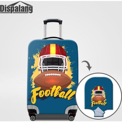 Customize Your Own Design Logo Luggage Cover Rugbyball Footballs Suitcase Protective Covers Men Portable Dustproof Case On Trunk