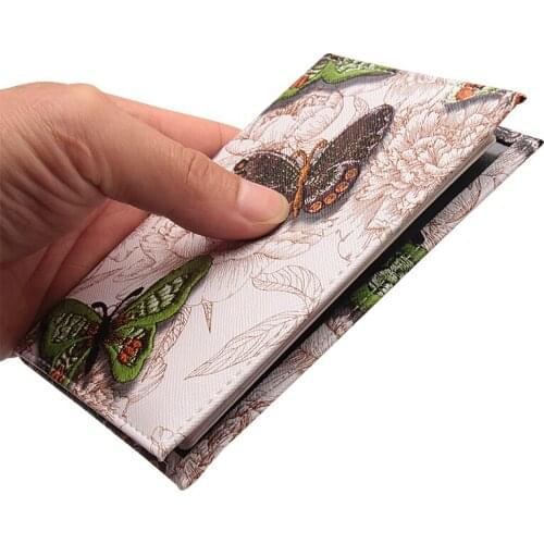 2019 High quality passport cover for women Fashion butterfly pu leather passport case lady id card hoder passport documents case