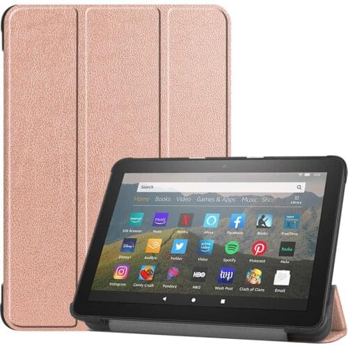 Business Tablet Case For Amazon Fire HD8 (Plus) 2020 8 inch Folding PU Leather Flip Stand cover Protective Shell Funda
