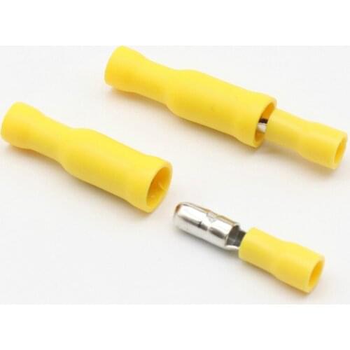 Hot 50 X Yellow Male Female Bullet Connector Crimp Terminals Wiring