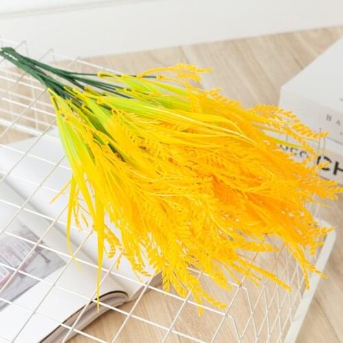 Artificial Plants Fake Plant Wheat Ear Plastic Grass Grass Decorative Simulation Grass Plants Flowers Garden Home Decoration