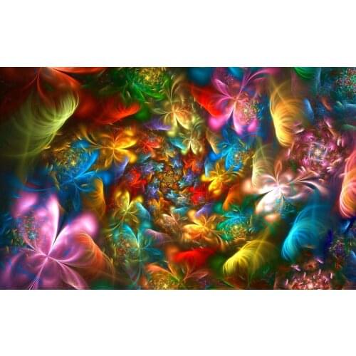 Jmine Div 5D Rainbow Abstract Flower Full Diamond Painting cross stitch kits art High Quality Floral 3D paint by diamonds