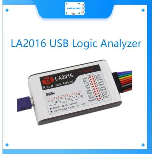 Kingst LA2016 USB Logic Analyzer 200M max sample rate,16Channels,10B samples, MCU,ARM,FPGA debug tool, English software