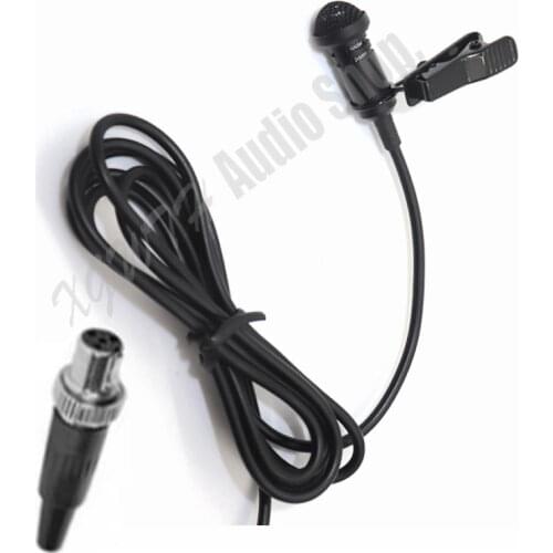 XGWTH Mini Lavalier Lapel Stereo Cardioid Condenser Microphone For Mipro Wireless BodyPack Transmitter 3.5 mm Lockable