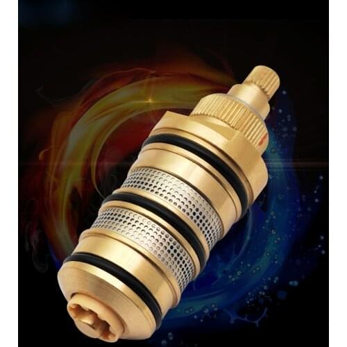 Brass Thermostatic Valve Spool Copper Faucet Cartridge Bath Mixer Tap Shower Mixing Valve Adjust The Mixing Water Temperature