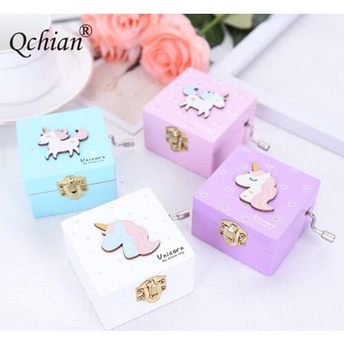 Cute Animal Music Box Melody Castle in the Sky Built-in Mirror Message Note Beautiful Holiday Gifts for Girls
