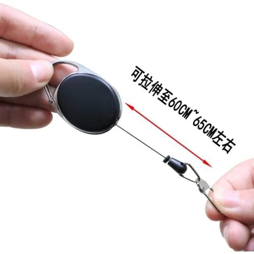 Fly Fishing Key Ring Retractor Extractor Retractable Reel Anglers Keychain Fishing Tackle articulos de pesca Holder fishing tool