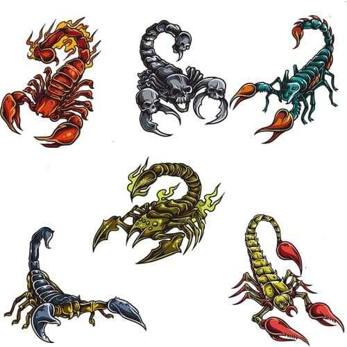 Three Ratels wall sticker art custom Grey skeleton scorpion car sticker wall stickers art for room decor motorcycle stickers