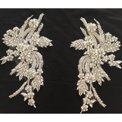2020 new Deluxe high quanlty bridal rhinestones applique, bead glass with vintage design, haute couture wedding collar