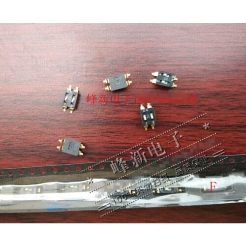 Original new 100% import high temperature black gold plated 2P 2-bit coding switch flat dial 2.54mm spacing EM-02-V-T/R