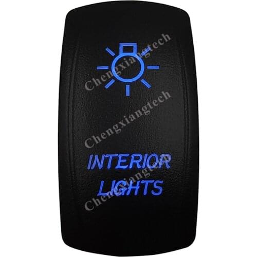 Interior Light Car Boat Blue Led Lasor 5 Pin Rocker Toggle Switch On Off 12v 24v Marine Grade for Carling Arb Narva 4x4