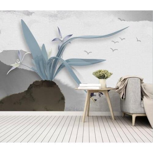 Custom wallpaper murals Chinese style orchid TV sofa background wall painting home decoration living room bedroom 3d wallpaper