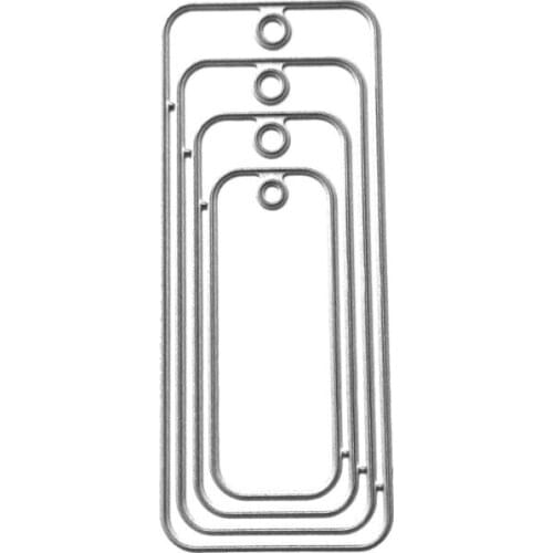 Rectangle Tag Metal Cutting Dies Stencil DIY Scrapbooking Album Stamp Paper Card Embossing Craft Decor