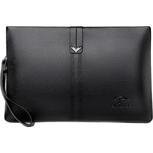 Luxury Brand Long Wallet Men Double Zipper Coin Pocket Purse Men Wallets Casual Business Card Holder Large Wallet Male Clutch