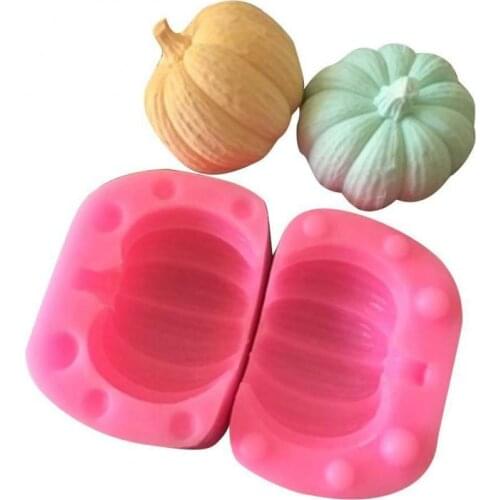 Halloween 3D Pumpkin Silicone Mould Candle Cake Candy Chocolate Decoration Fondant DIY Pumpkin Mold Kitchen Baking Tools