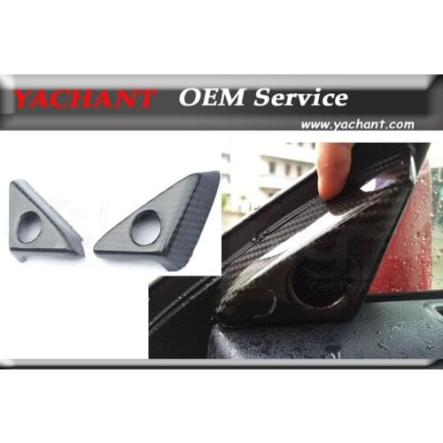 Car Styling Dry Carbon Fiber Twill Weave Matte Finish Trim Fit For 08-15 R35 GTR RHD & LHD RSW Style Door Mirror Inner Panel