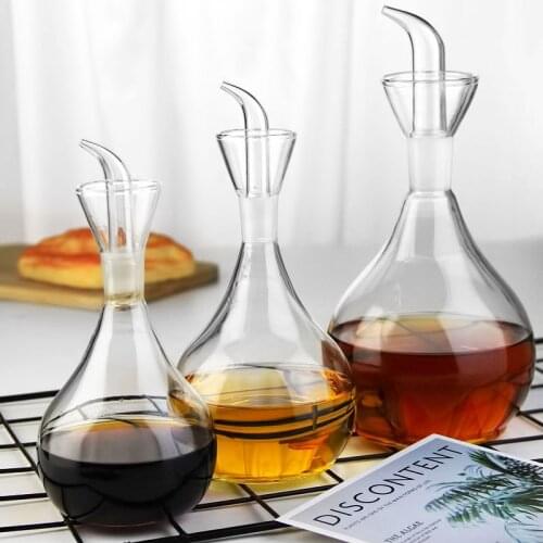 Nordic glass oil pot seasoning seasoning pot soy sauce bottle vinegar pot household kitchen supplies leak-proof oil bottle