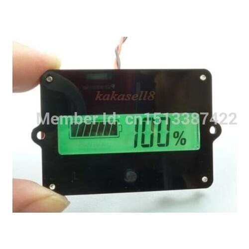 LCD Indicator Battery capacity Tester for 12V 24V 36V 48V Lead-acid Lithium Cell