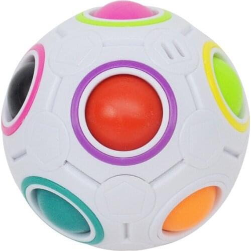 Top 7CM Decompression Ball Magic Ball Rainbow Football Summon Ball Finger Toy Child Adult Christmas Gift