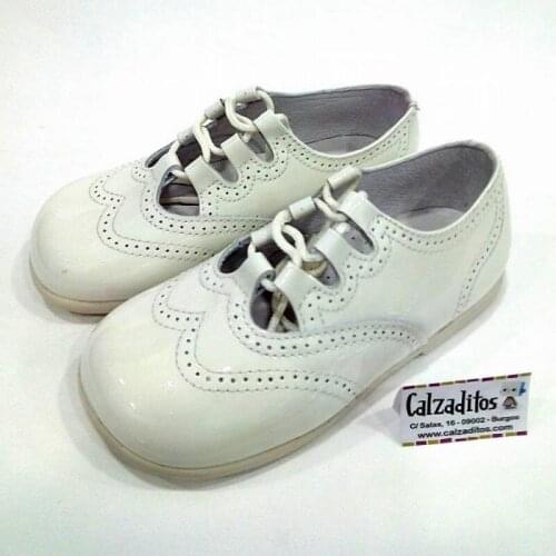 D Babys inglesite-style unisex shoes in beige patent leather