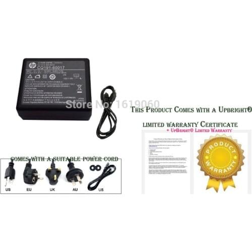 UpBright New AC / DC Adapter For HP 3070a, 3520, 4610, 4620e Printer 32V 12V 313mA Power Supply Cord Cable PS Charger Mains PSU