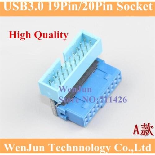 USB 3.0 19P 20P 19 pin 20 pin USB3.0 19P 20P male connector 90 degree motherboard chassis front seat expansion connector
