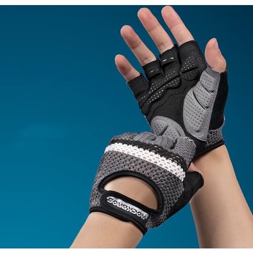 ROCKBROS Cycling Gloves Half-finger Non-slip Exercise Cycling Accessories Training Spinning Sports Fitness Bike Gloves Men Women