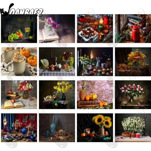 Vintage Vase 5D Diy Diamond Painting Kettle Flower Round Diamond Art Inlaid Home Room Wall Decoration Accessories