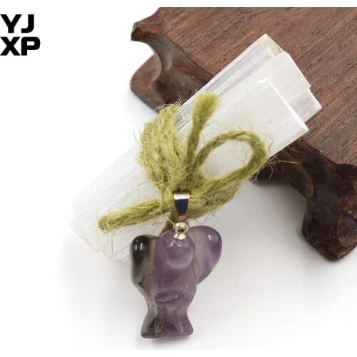 YJXP Original Wire Wrapped Angel Raw Gypsum Stone Selenite Sticks Wands Bundle by Hemp Rope for Yoga Reiki Healing Meditation