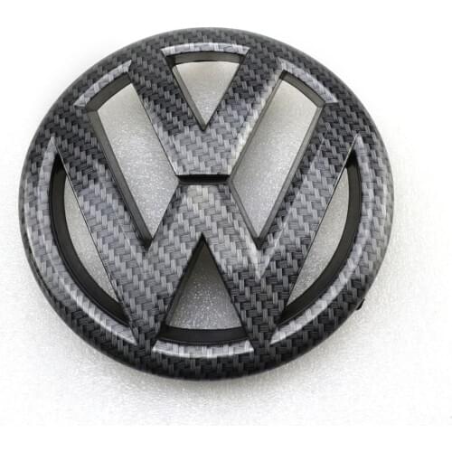 Carbon Fiber 130mm Front Grille Grill Badge Car Logo Emblem for Volkswagen Jetta MK6 2011 2012 2013 2014