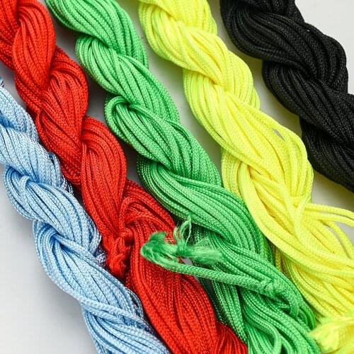 1.0mm 1.5mm Nylon Cord Thread Macrame Rattai Braided String Bead Cords for Jewelry Making DIY Bracelet Necklace Charms 26 Colors