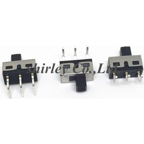 10pcs/lot SS12D11 bending toggle switch current single tripod two gears SS12D06 power switch 2A125V AC 1P2T